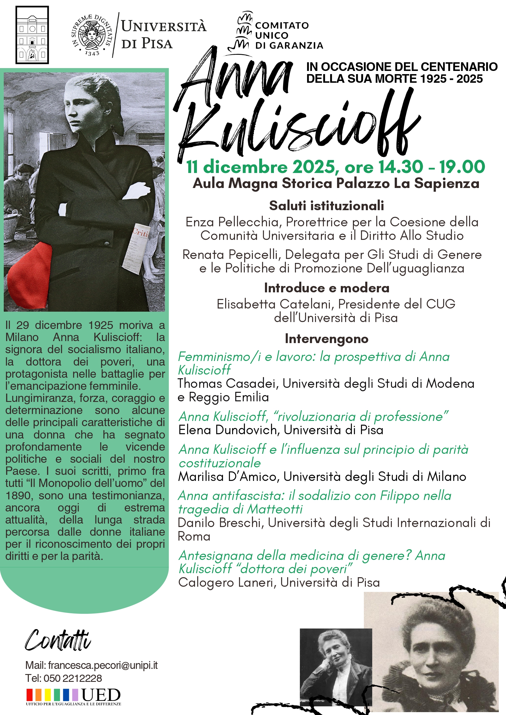 Convegno Anna Kuliscioff – 11 dicembre 2025